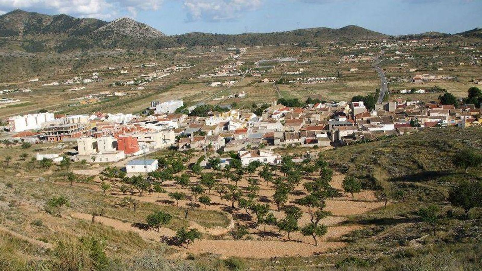 Vista aèria del municipi d'Hondón de los Frailes, on s'ha registrat l'epicentre del sisme