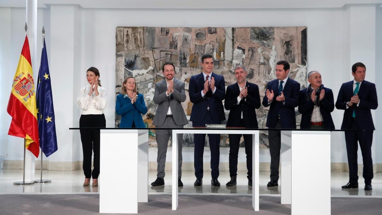 Signatura de l'acord, aquest dijous