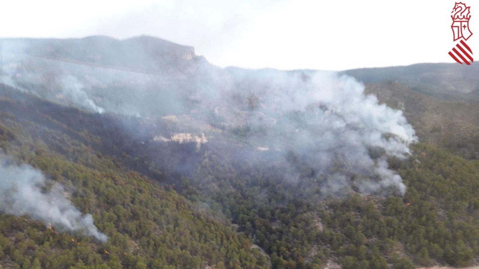 Incendi forestal a Relleu, a la Marina Baixa