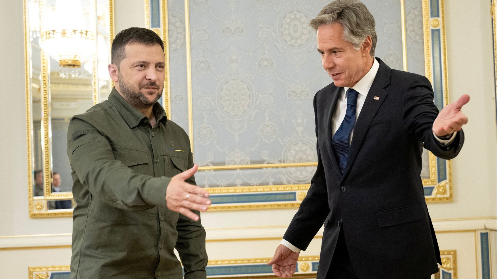 El secretari d'Estat estatunidenc, Antony Blinken, es reuneix amb el president ucraïnés, Volodímir Zelenski