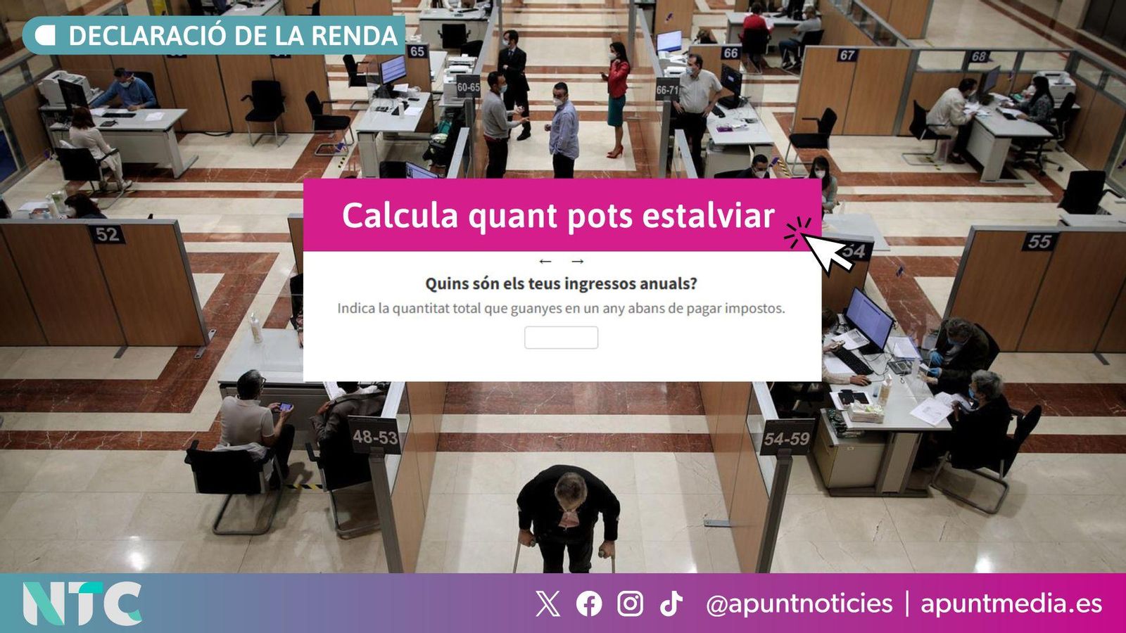 Calcula quant pots estalviar en la declaració de la renda