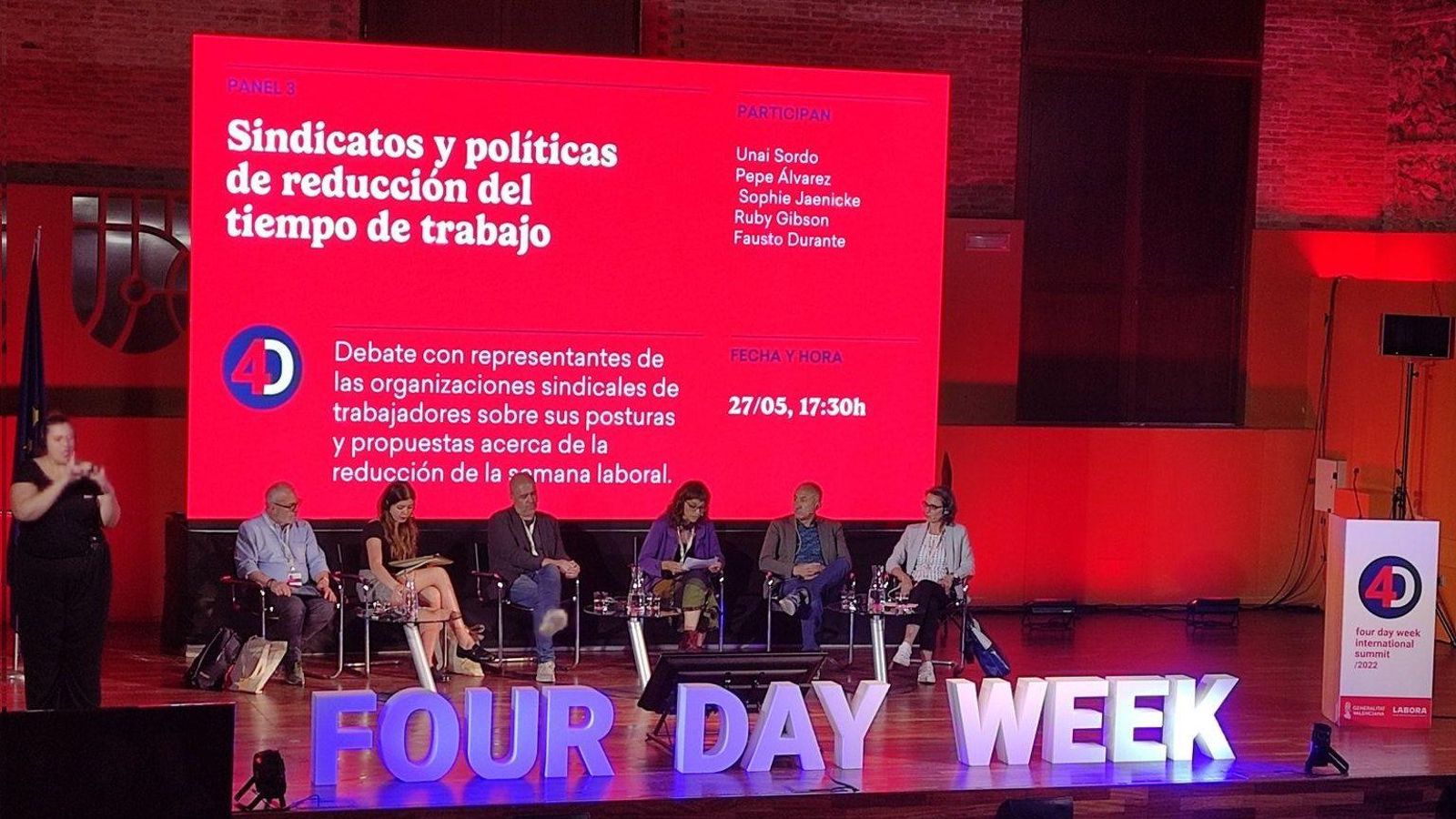Panel celebrat aquest divendres en la Four Day Week Summit, a València