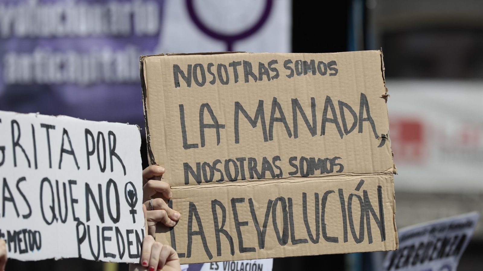 Imatge de la manifestació en contra de la sentència de La Manada a Madrid.
