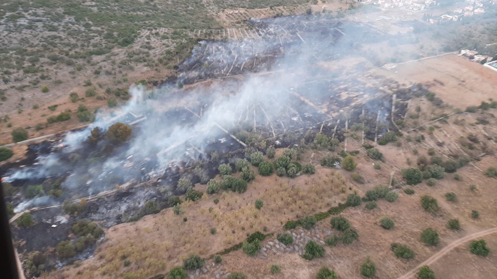 L'incendi des de l'aire