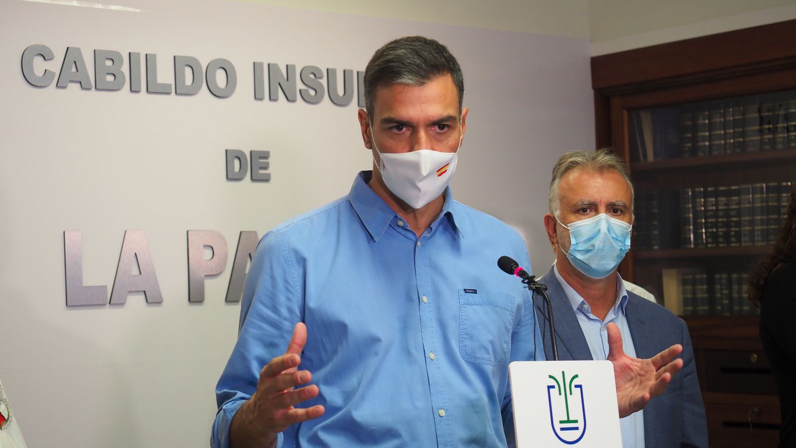 El president del govern, Pedro Sánchez, aquest diumenge en la Palma