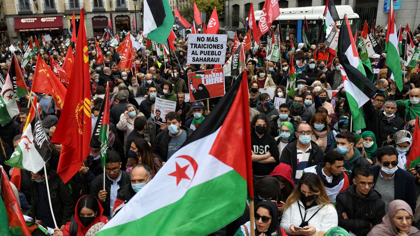 Concentració sahrauí a Madrid