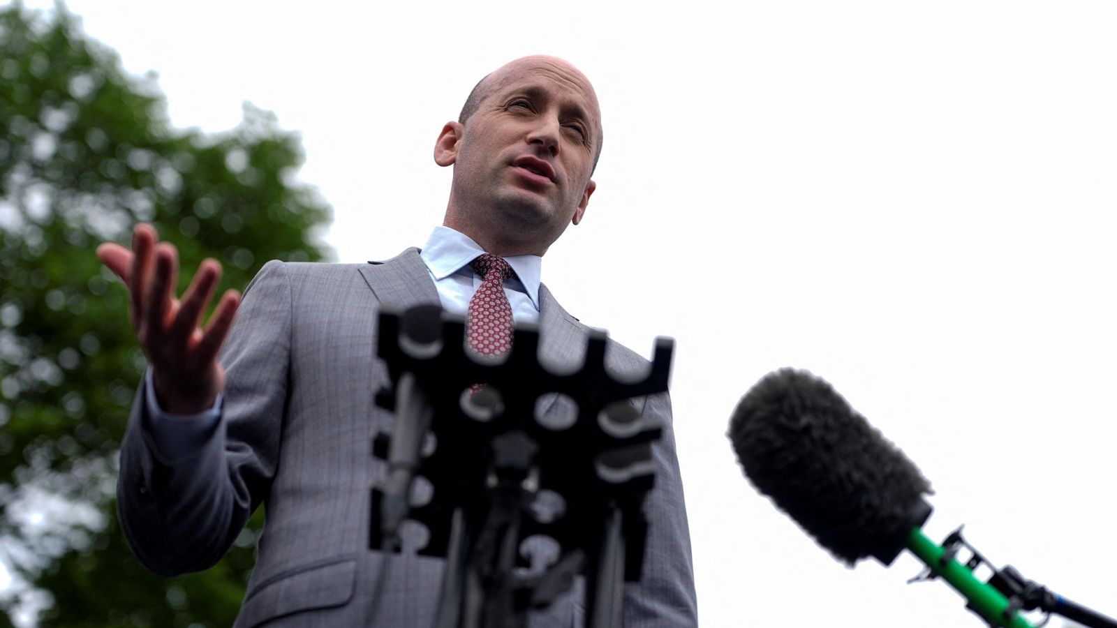 El conseller Stephen Miller, en una roda de premsa als voltants de la Casa Blanca