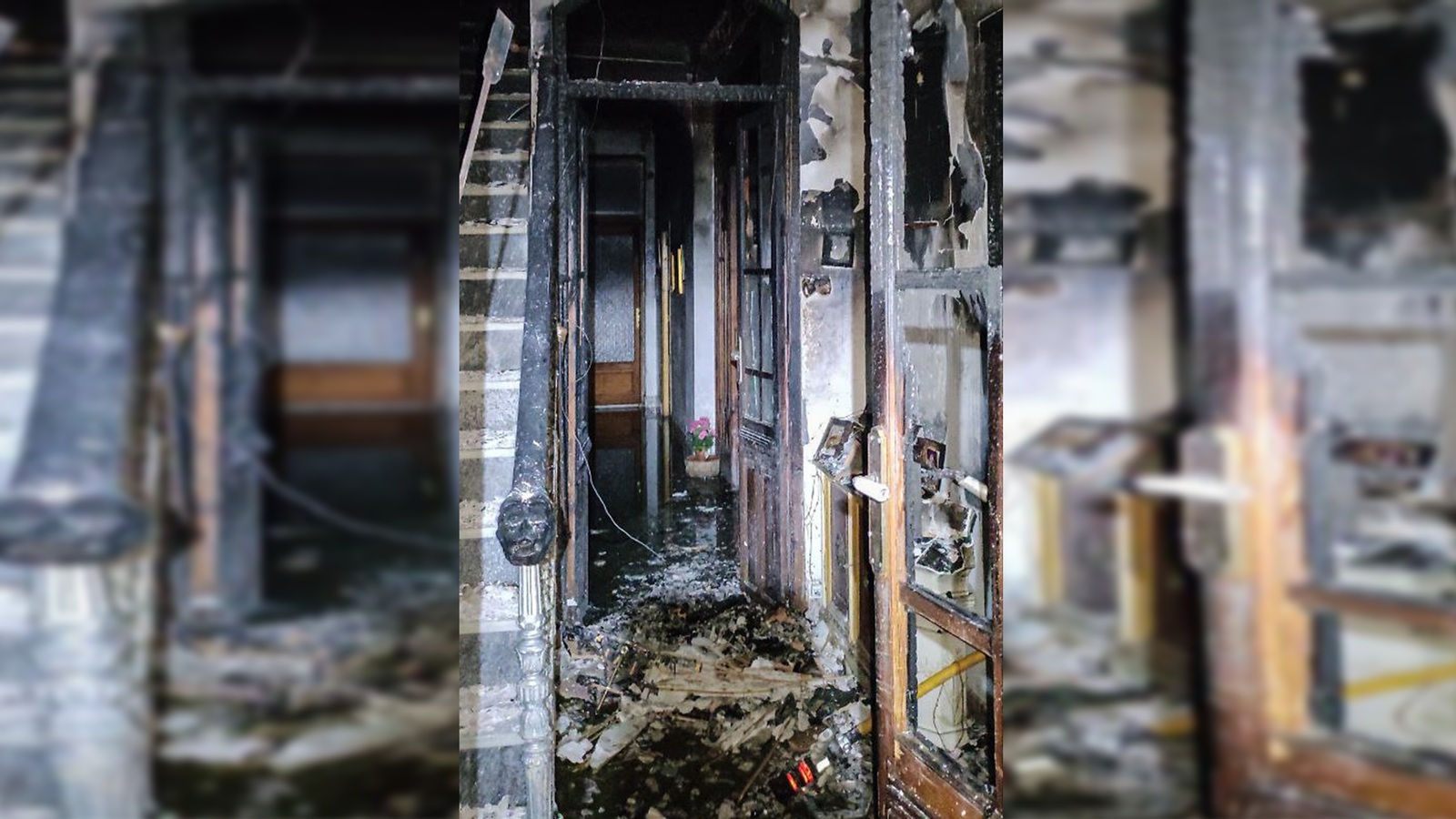 Estat en què ha quedat la casa després de l'incendi