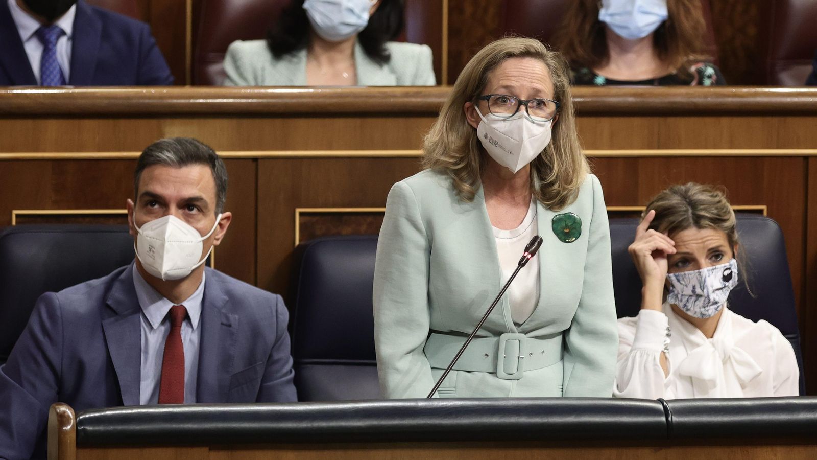 Sánchez, Calviño i Díaz