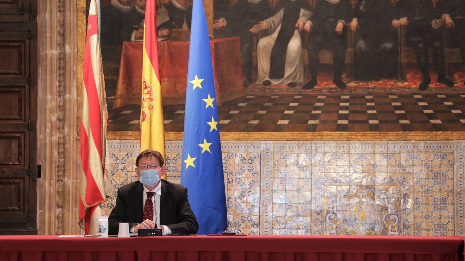 El cap del Consell Ximo Puig durant la reunió d'aquest dimarts