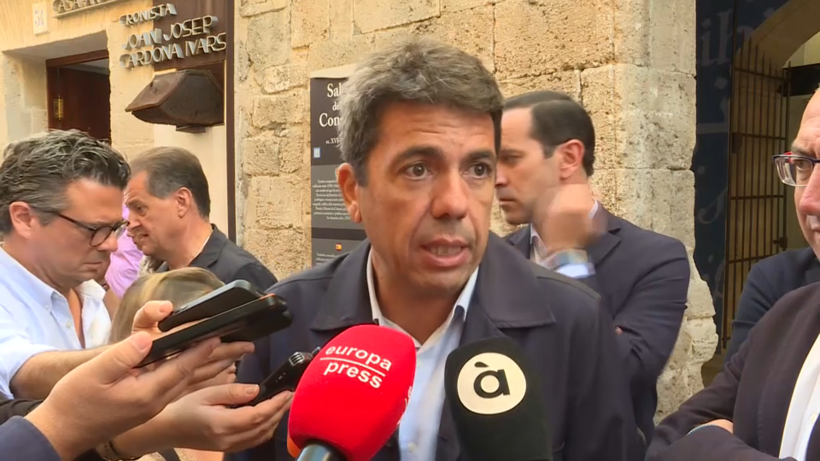 El president de la Generalitat, Carlos Mazón, aquest dissabte a Benissa