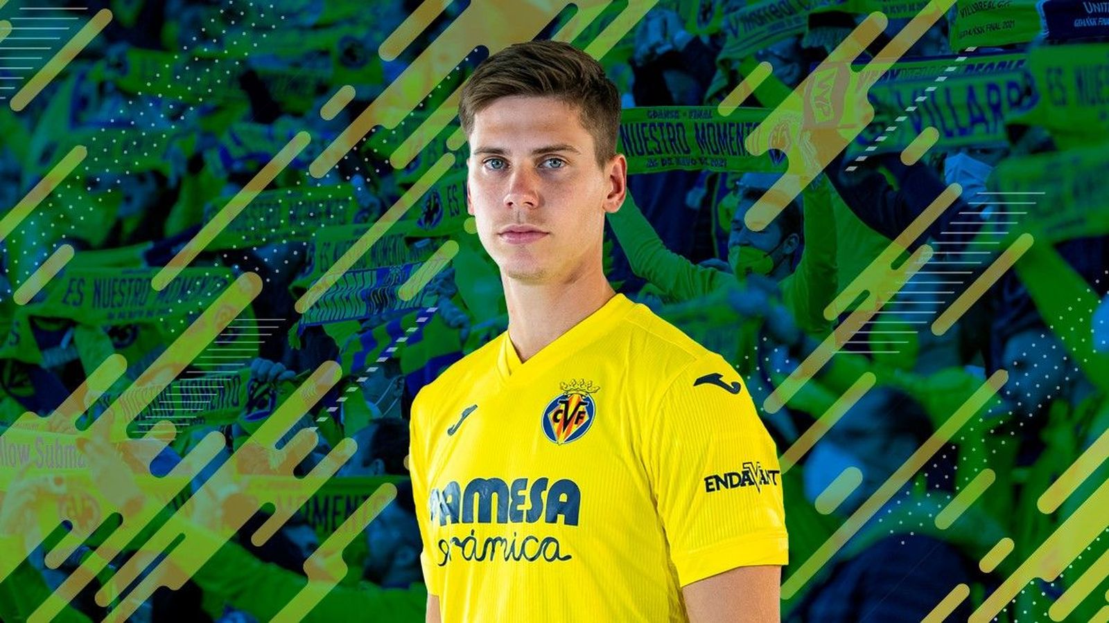Juan Foyth posa amb la samarreta grogueta