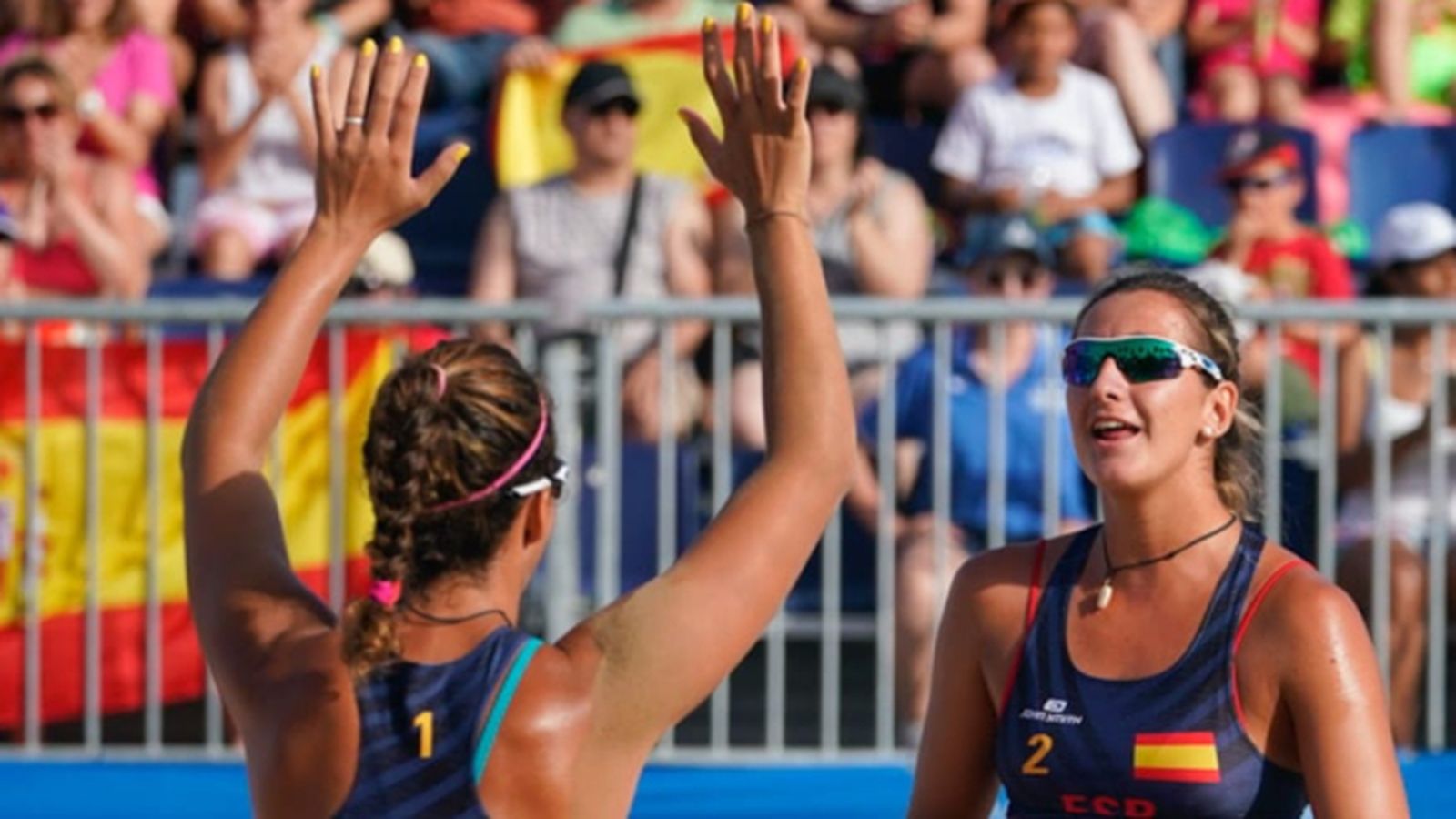 La parella formada per l'alacantina Paula Soria i la madrilenya Maria Belen aconsegueixen la medalla d'or en vòlei platja als Jocs del Mediterrani