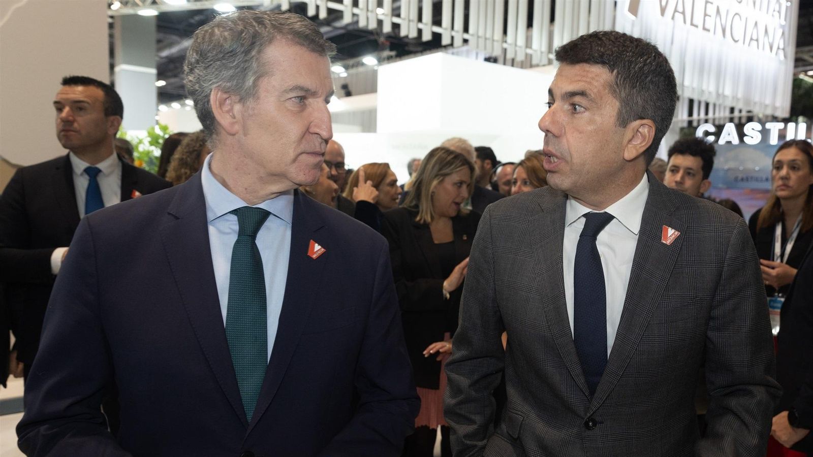 Feijóo i Mazón, en una visita a Fitur al gener