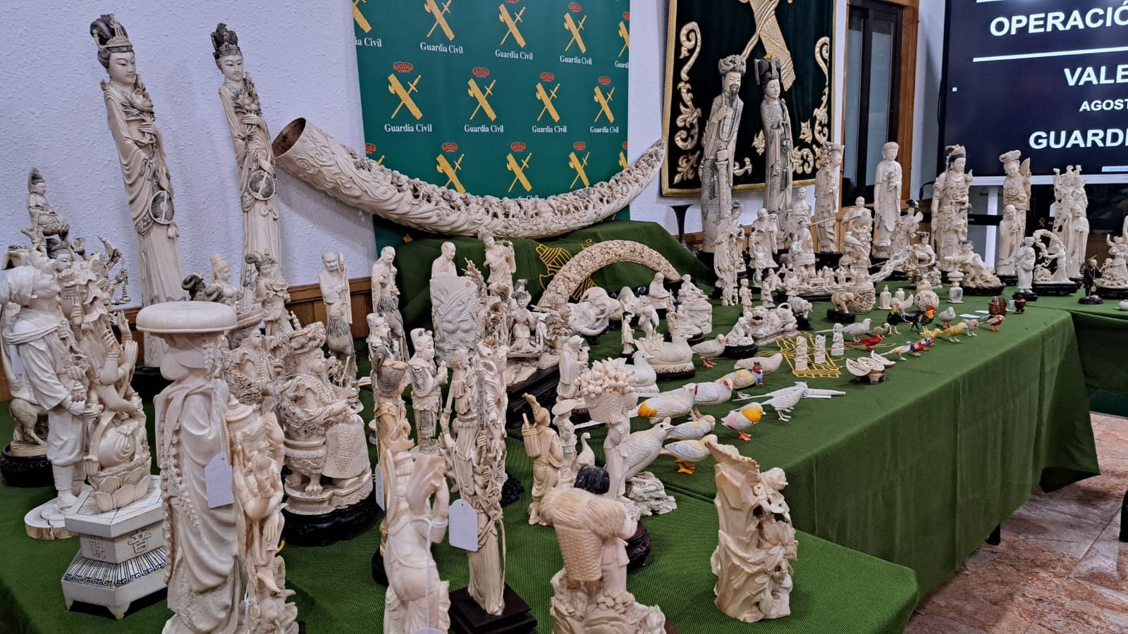 Les peces d'ivori incautades tenen un valor comercial de més de 200.000 euros