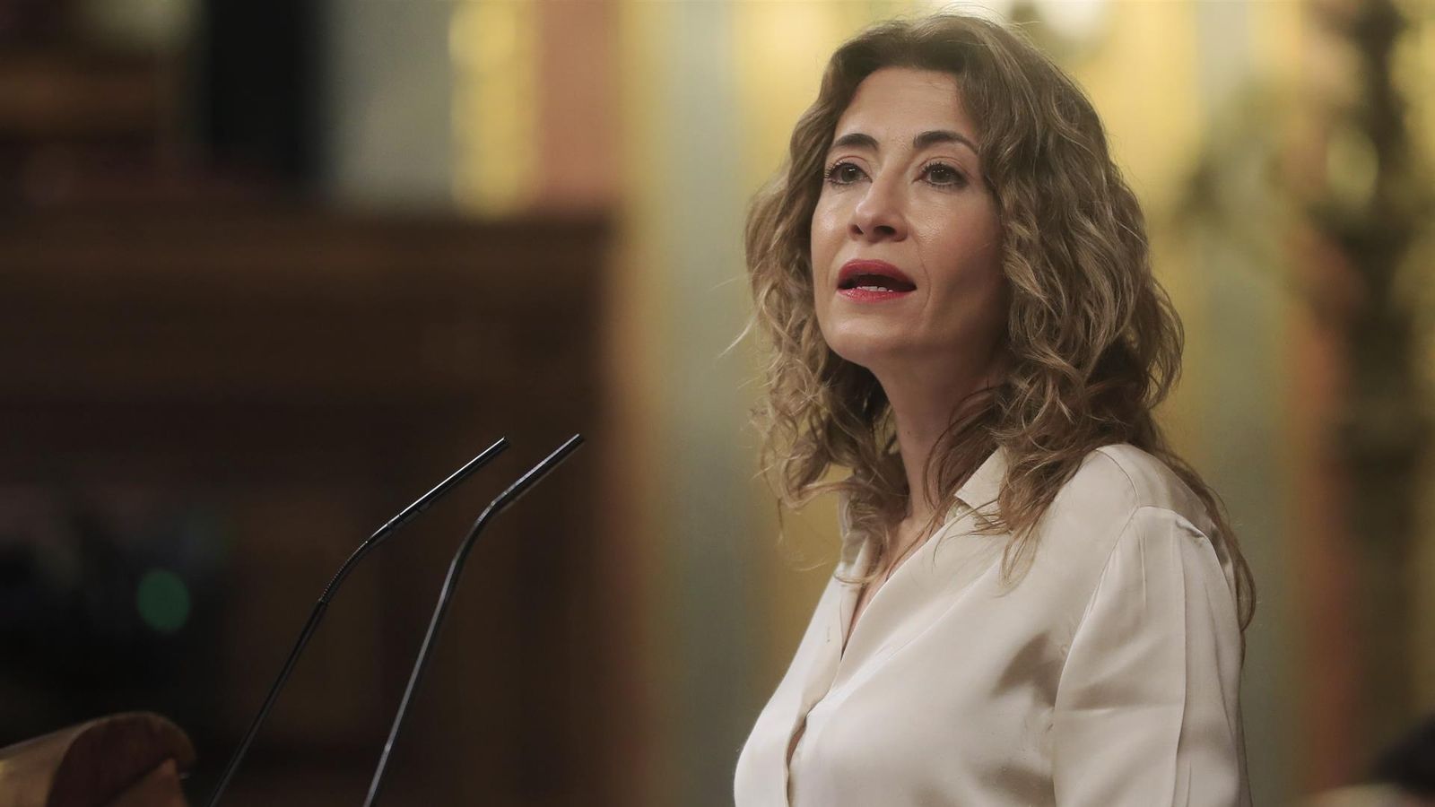 La ministra de Transports, Raquel Sánchez, intervé aquest dijous en el ple del Congrés La ministra de Transports, Raquel Sánchez, intervé aquest dijous en el ple del Congrés