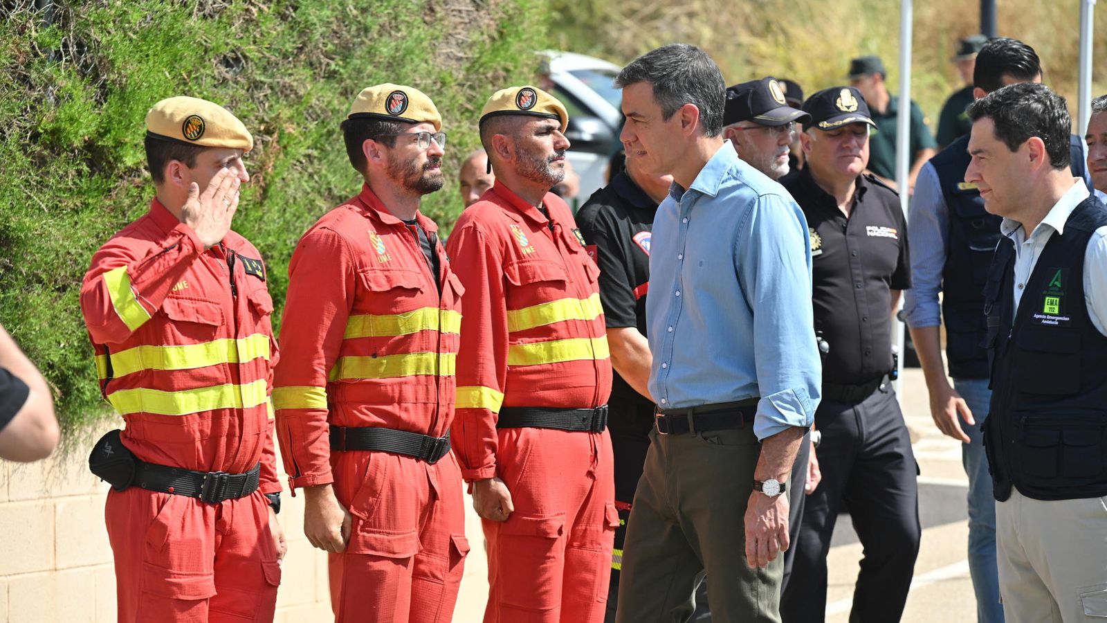 Sánchez visita este dilluns al lloc de comandament avançat de l'incendi de Los Gallardos a Almeria