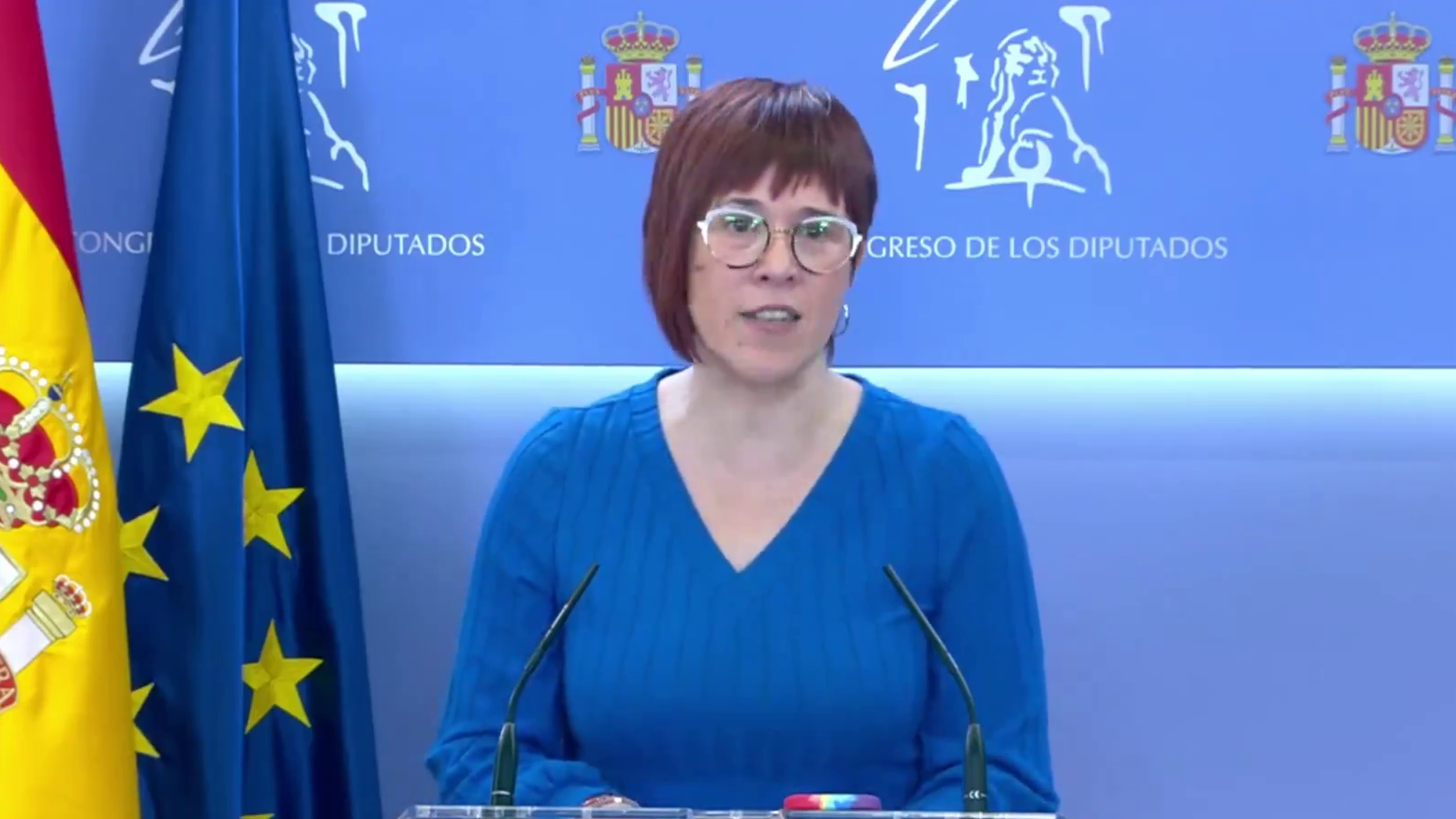 Roda de premsa de la diputada de Compromís-Sumar Àgueda Micó