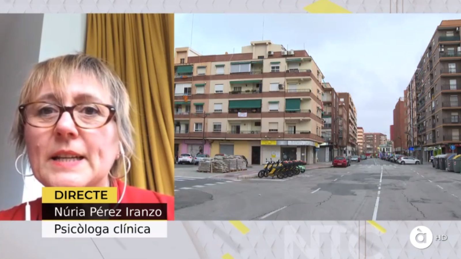 La psicòloga clínica Núria Pérez Iranzo, en l’informatiu del migdia d’À Punt