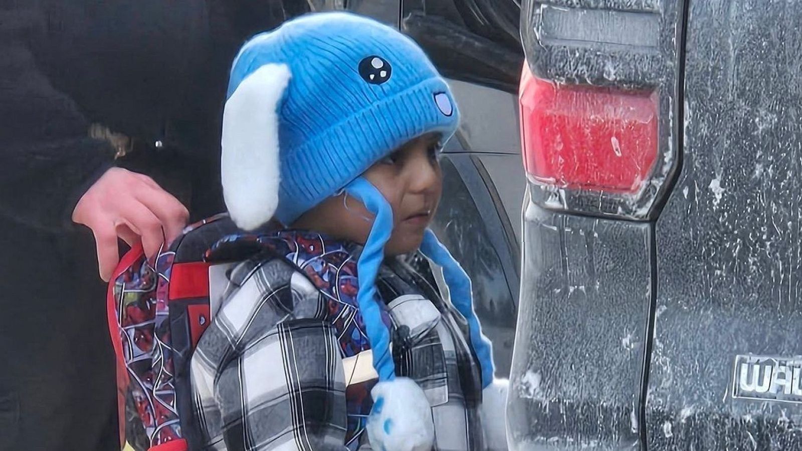 Liam Conejo, en una imatge que va donar la volta al món quan agents de l'ICE el detenien