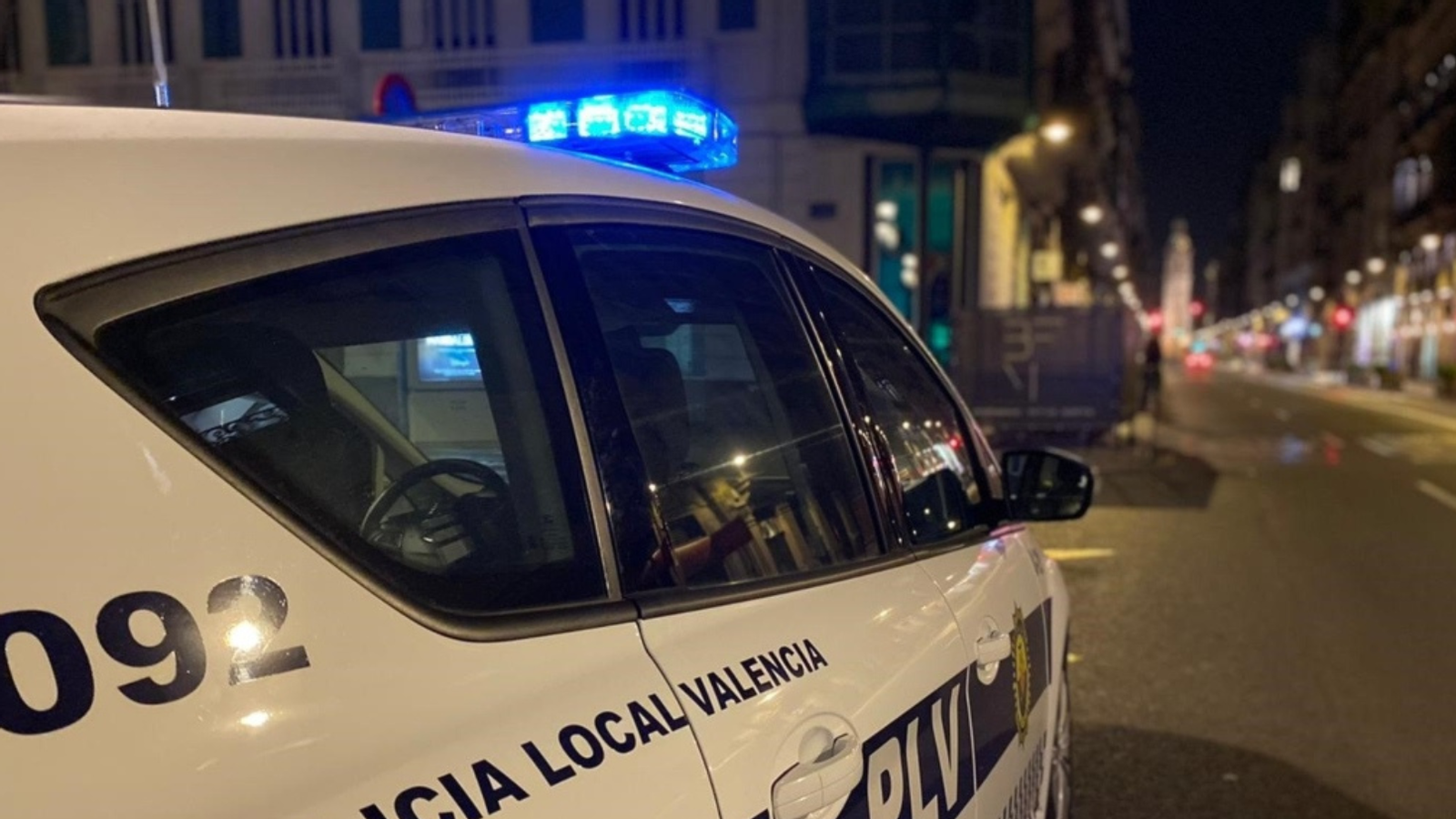 Vehicle de la Policia Local de València en una imatge d'arxiu Vehicle de la Policia Local de València en una imatge d'arxiu
