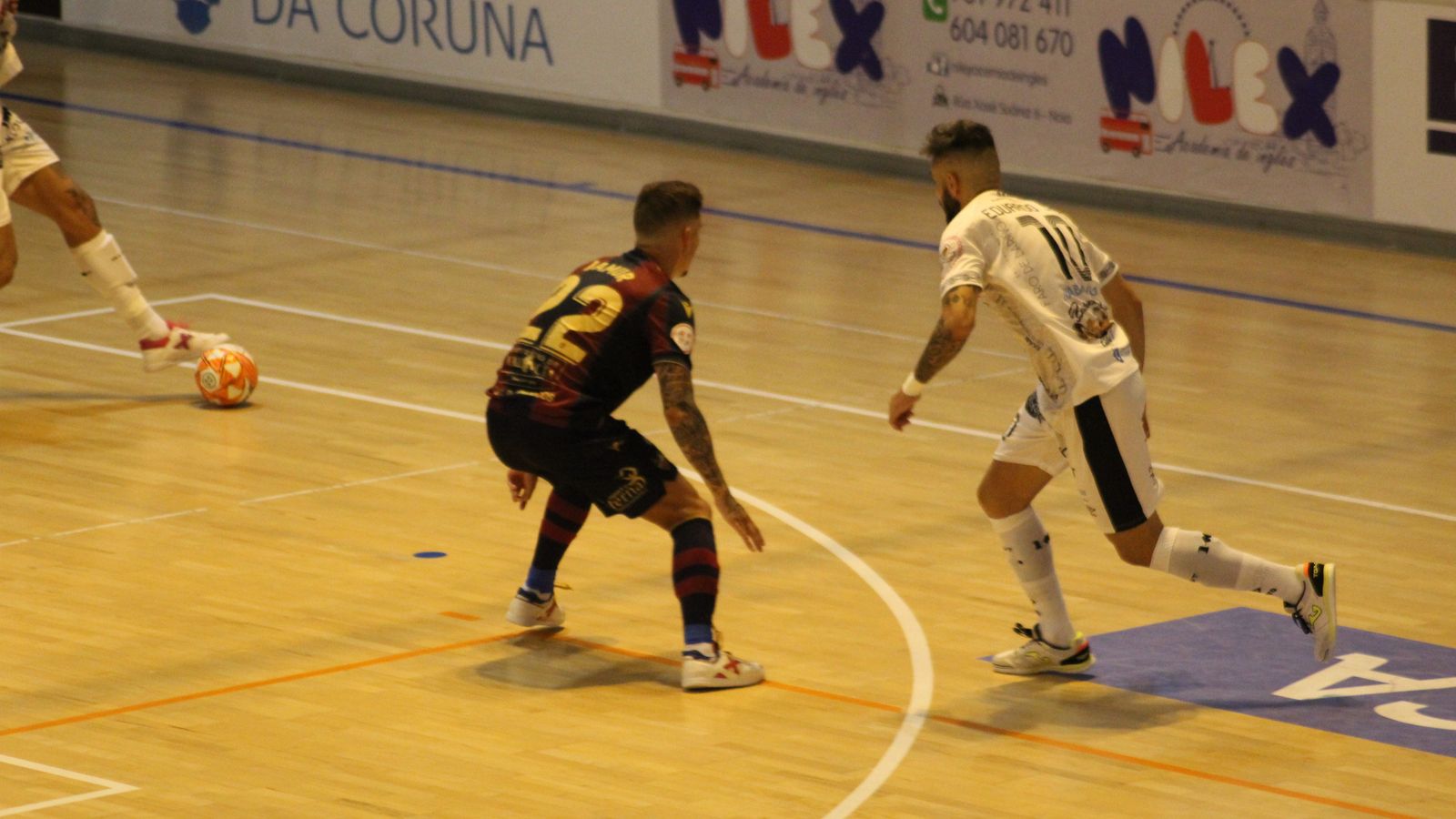 Acció del partit al pavelló Agustín Mourís de Noia