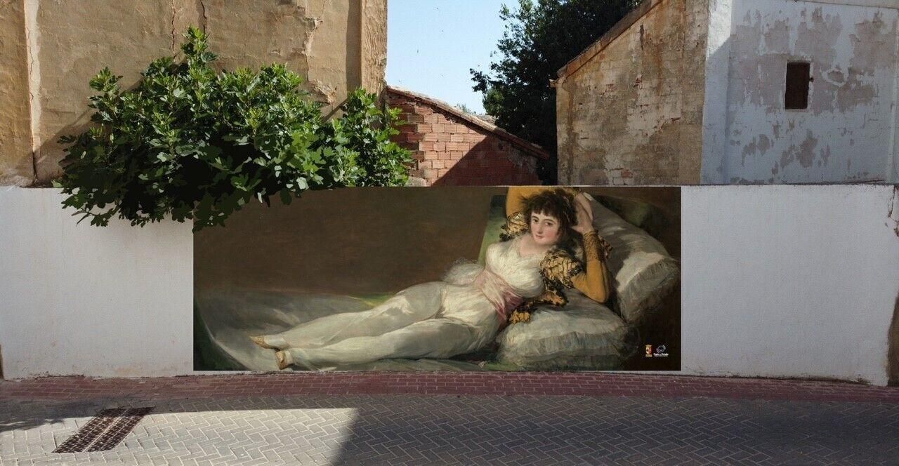 Reproducció de 'La maja vestida' de Goya Reproducció de 'La maja vestida' de Goya