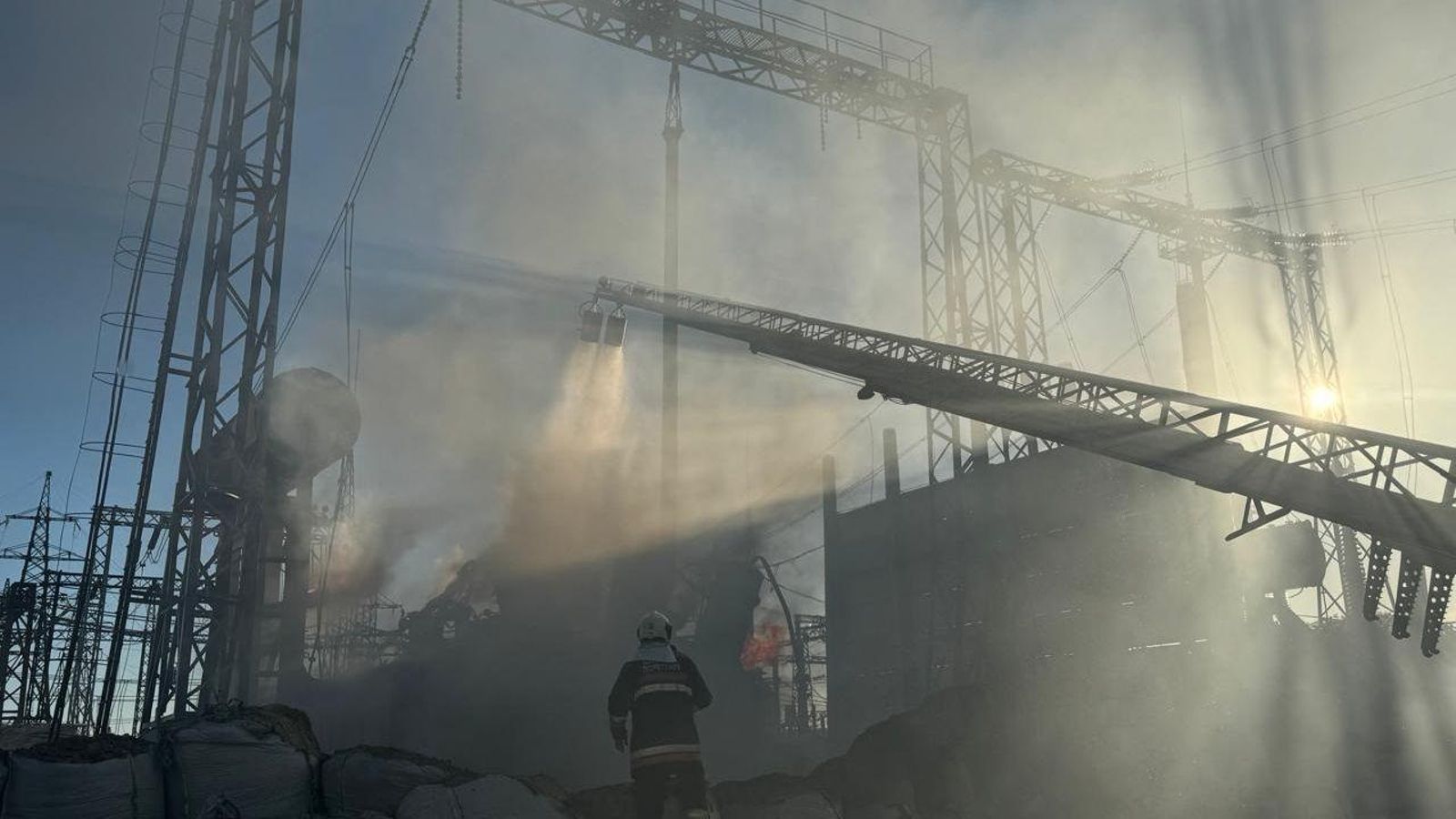 Imatge de l'atac al sistema energètic d'Ucraïna