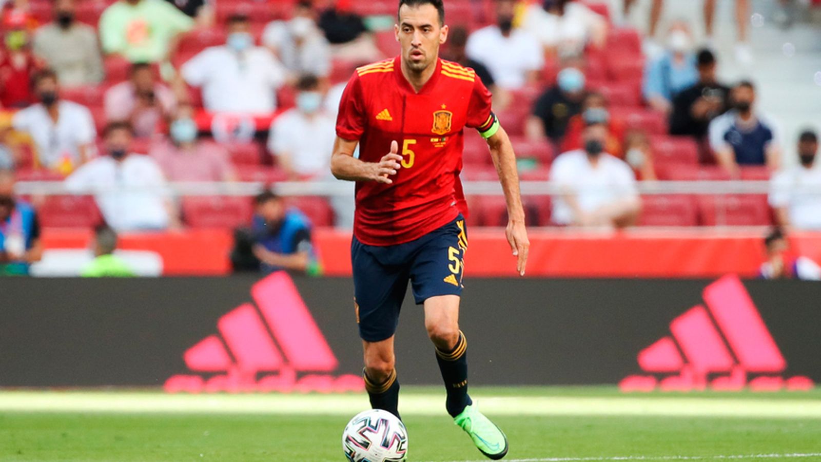 Sergio Busquets, en un partit amb la selecció