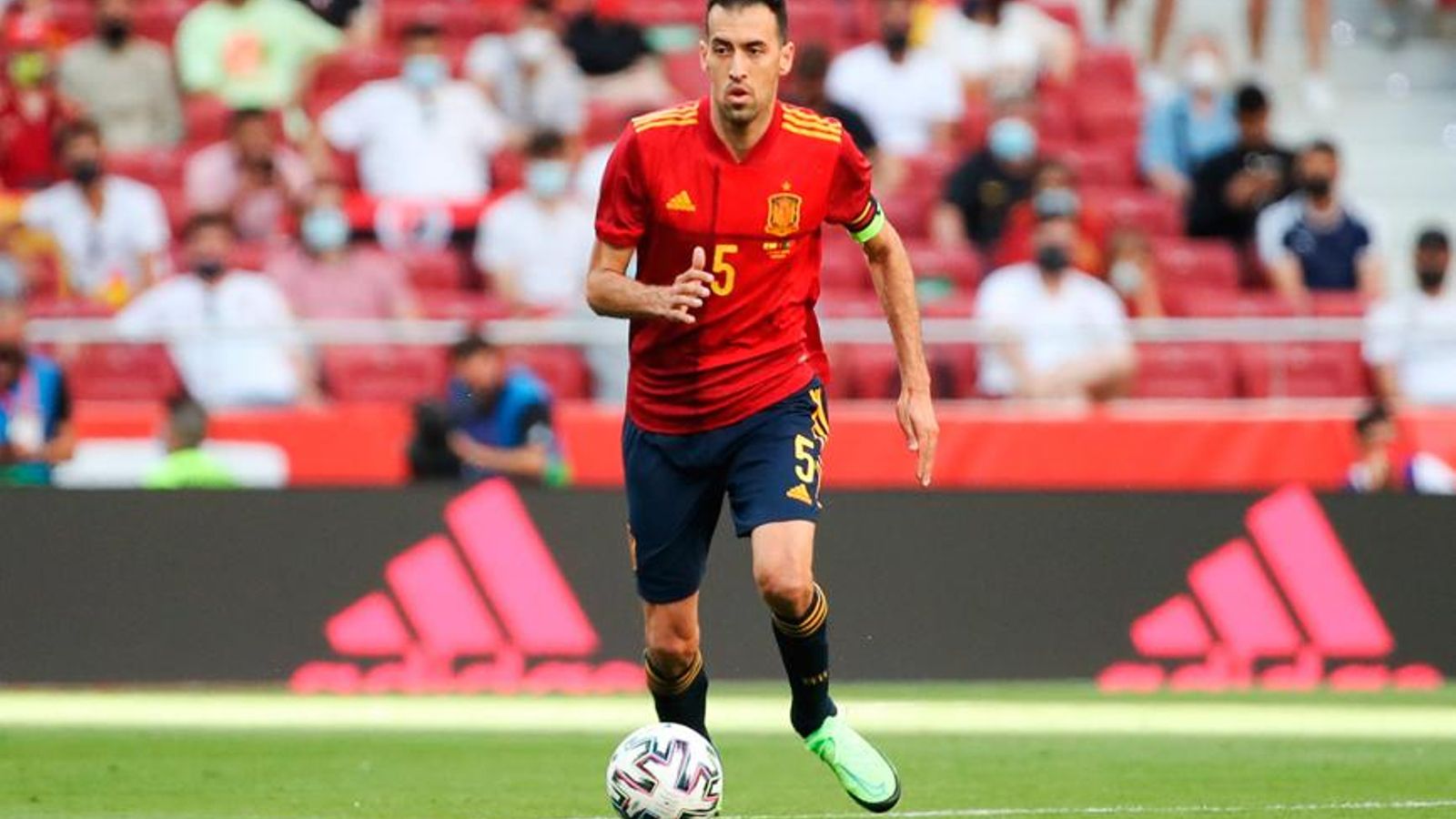 Sergio Busquets, en un partit amb la selecció