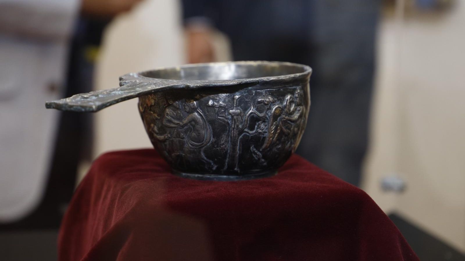 Rèplica del cassó original, trobat al segle XIX, a l'illa dels Pensaments de Cullera, i que quedarà exposada al museu arqueològic de la ciutat