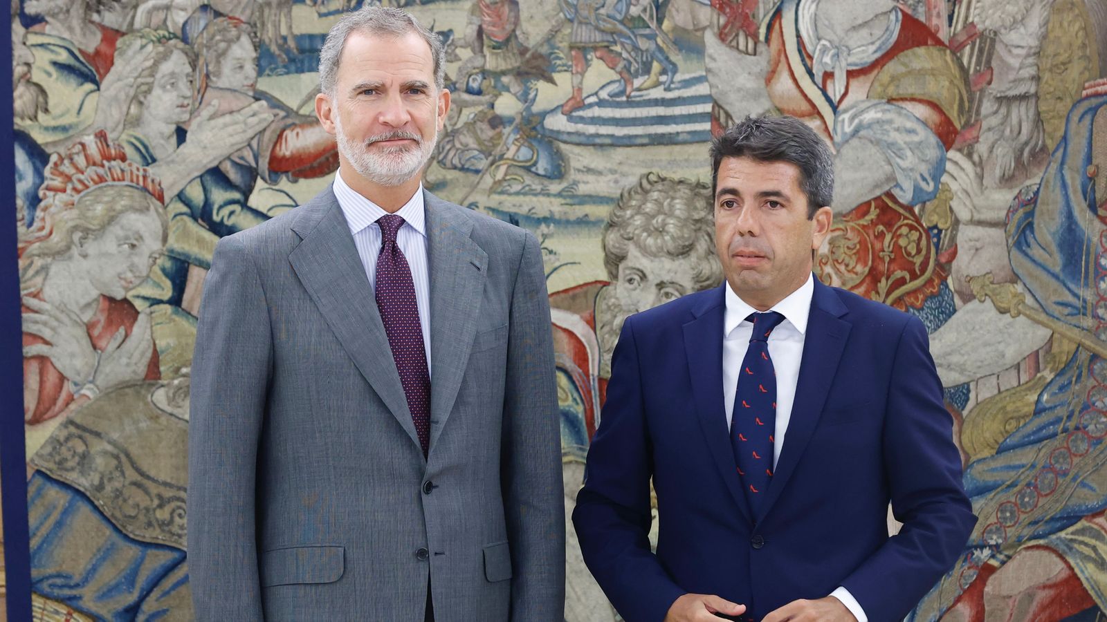 Carñps Mazón es reuneix amb Felip VI al Palau de la Zarzuela