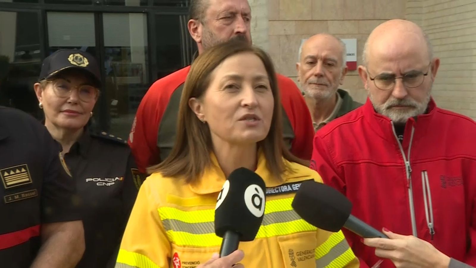 La directora general de Prevenció d'Incendis Forestals Rosa Tourís, este divendres després de la reunió del Cecopi