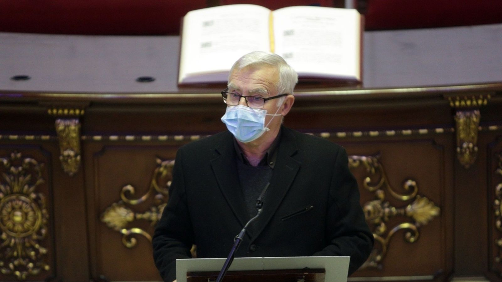 L'alcalde de València, Joan Ribó, en un acte institucional durant el dia de la Constitució