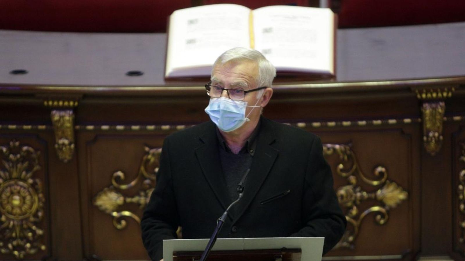 L'alcalde de València, Joan Ribó, en un acte institucional durant el dia de la Constitució