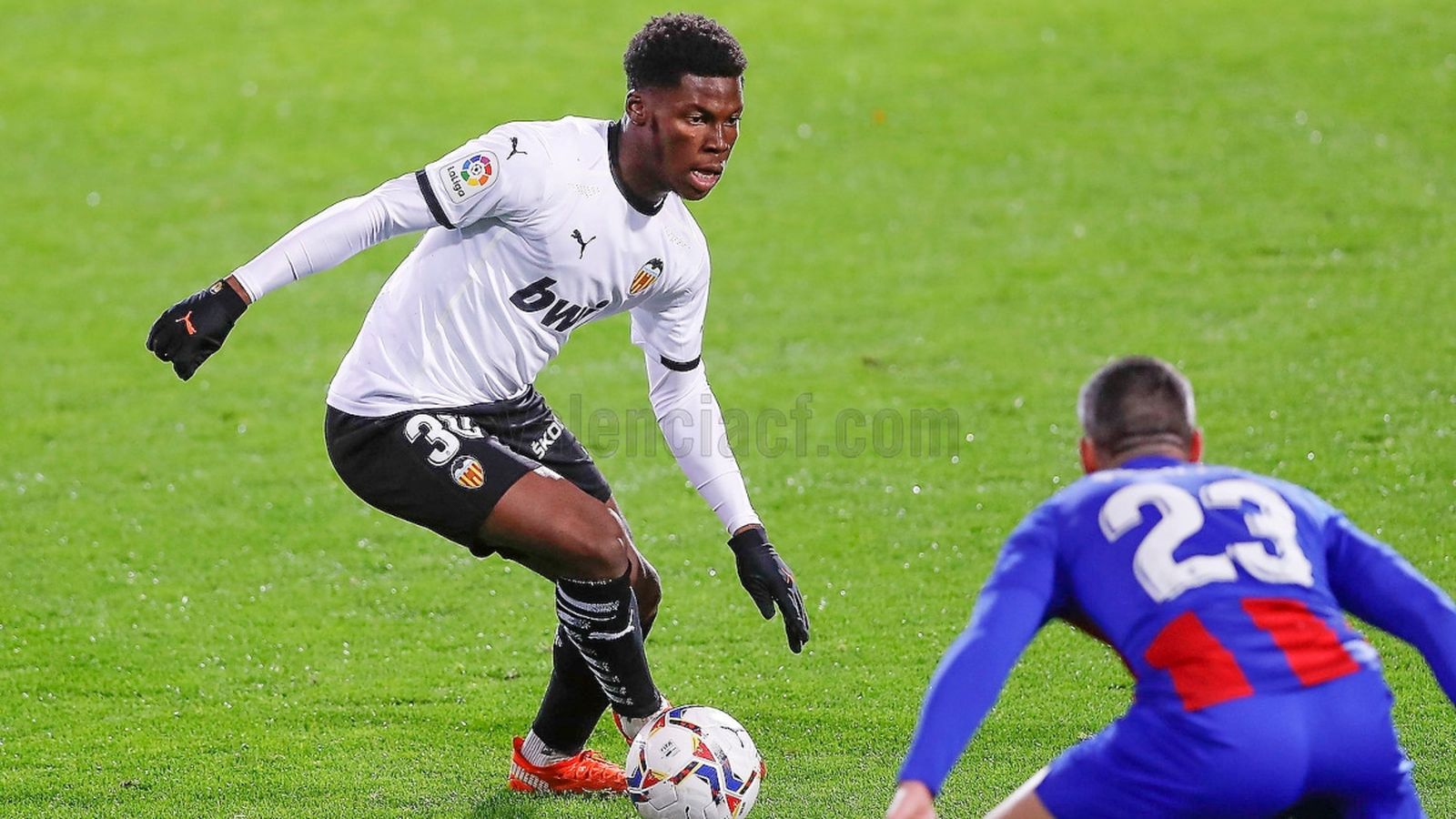 Yunus Musah en l'últim partit davant l'Eibar