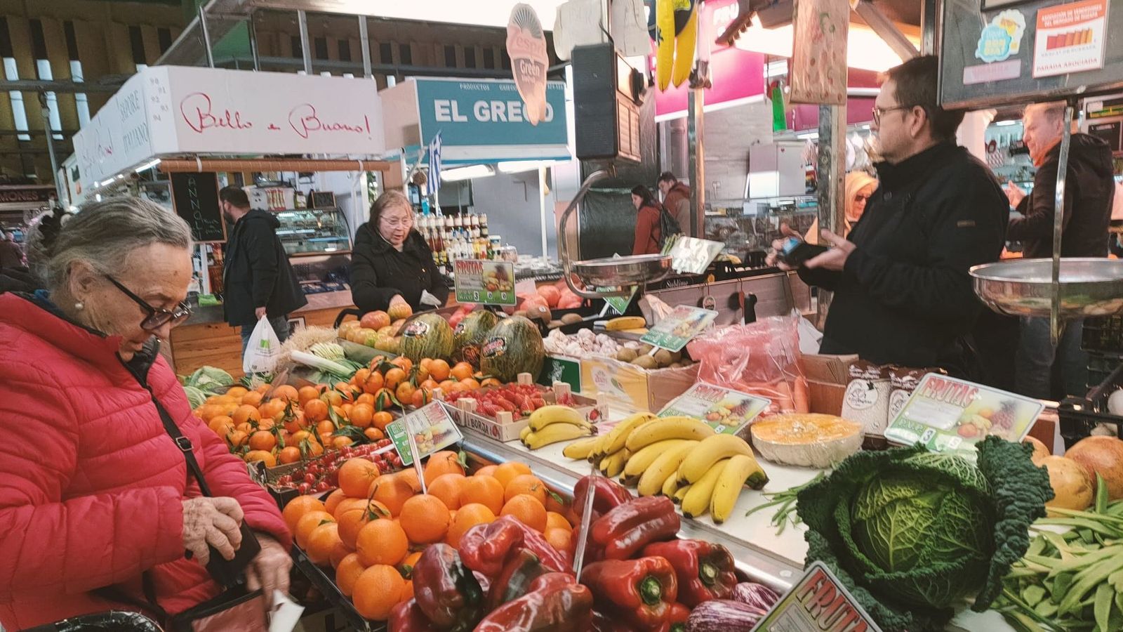 Una parada del Mercat Central a València, este dijous