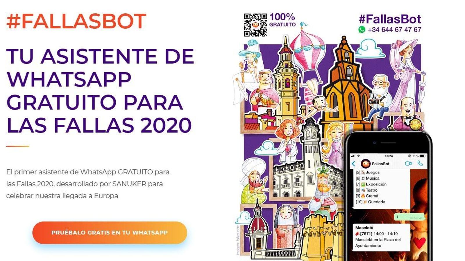Imatge del web on es pot descarregar Fallasbot
