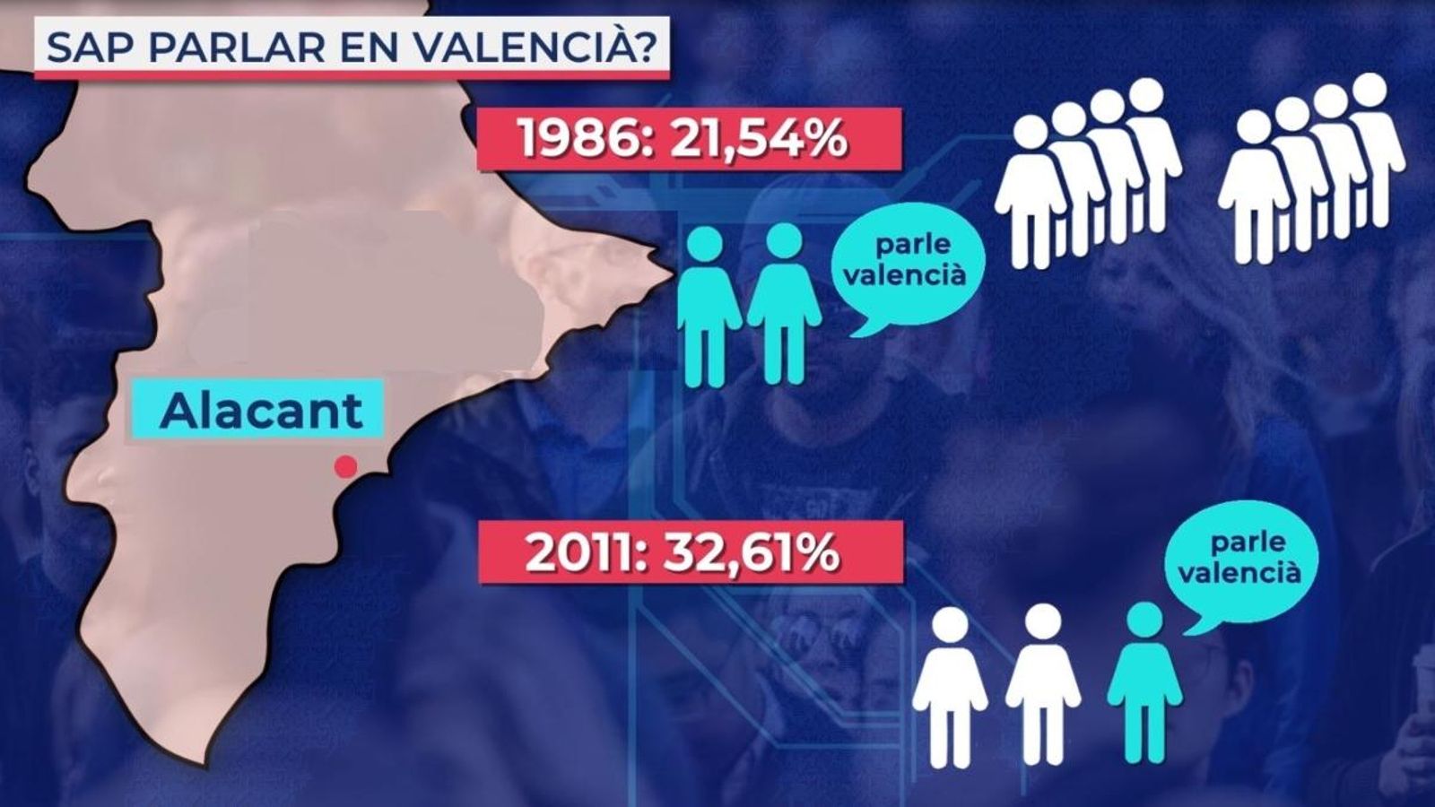 Un de cada tres alacantins parla valencià i quasi la meitat el comprén