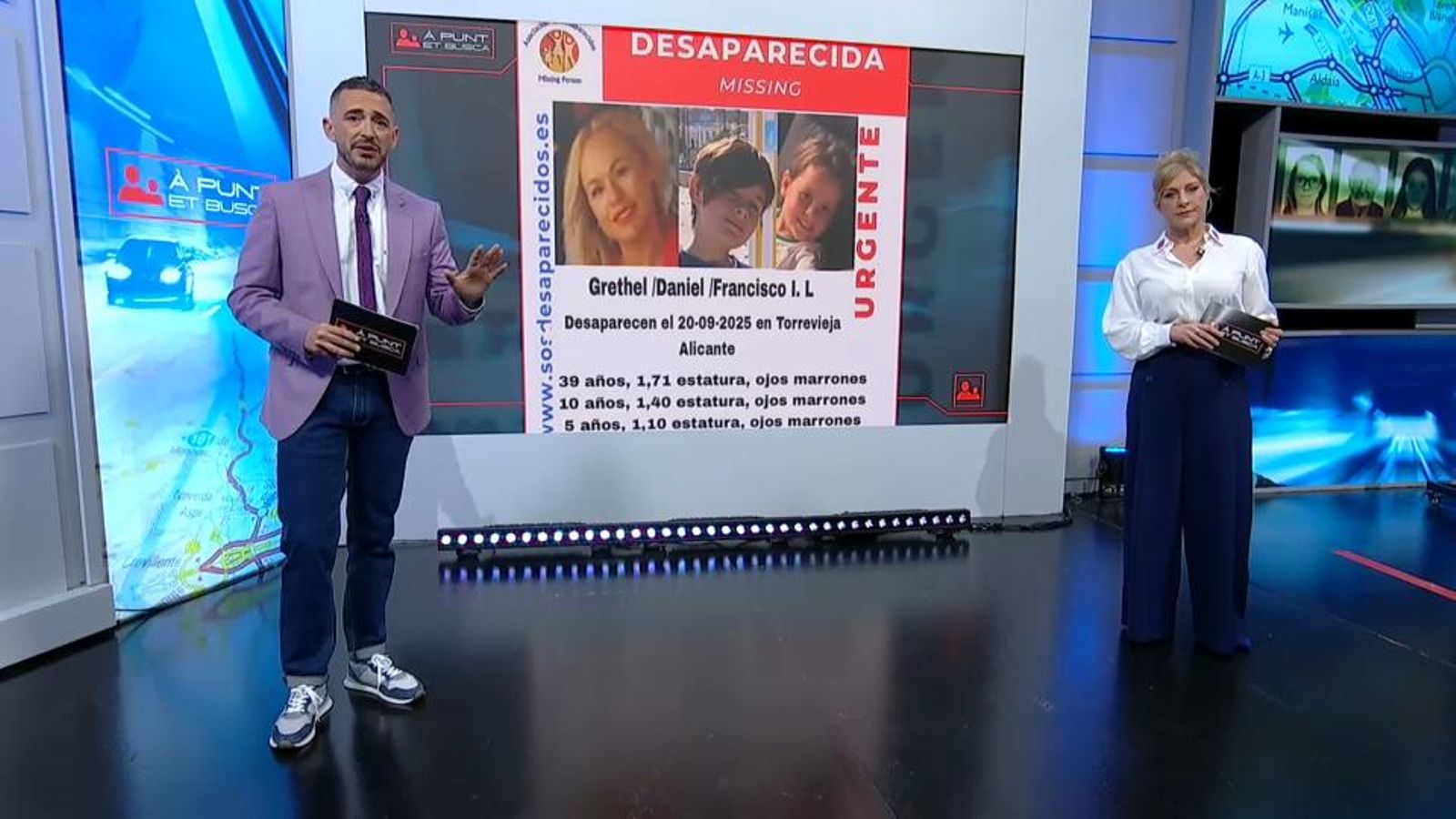 Juan Nieto i Mireia Llinares en 'À Punt et busca'