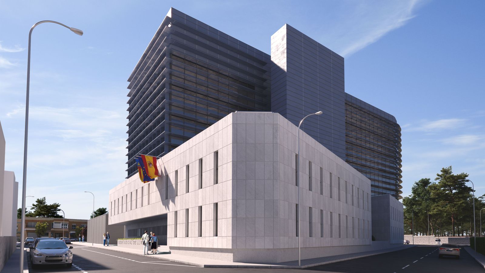 Nou edifici del palau de justícia de Llíria, que estarà operatiu l'any que ve, segons ha anunciat la consellera