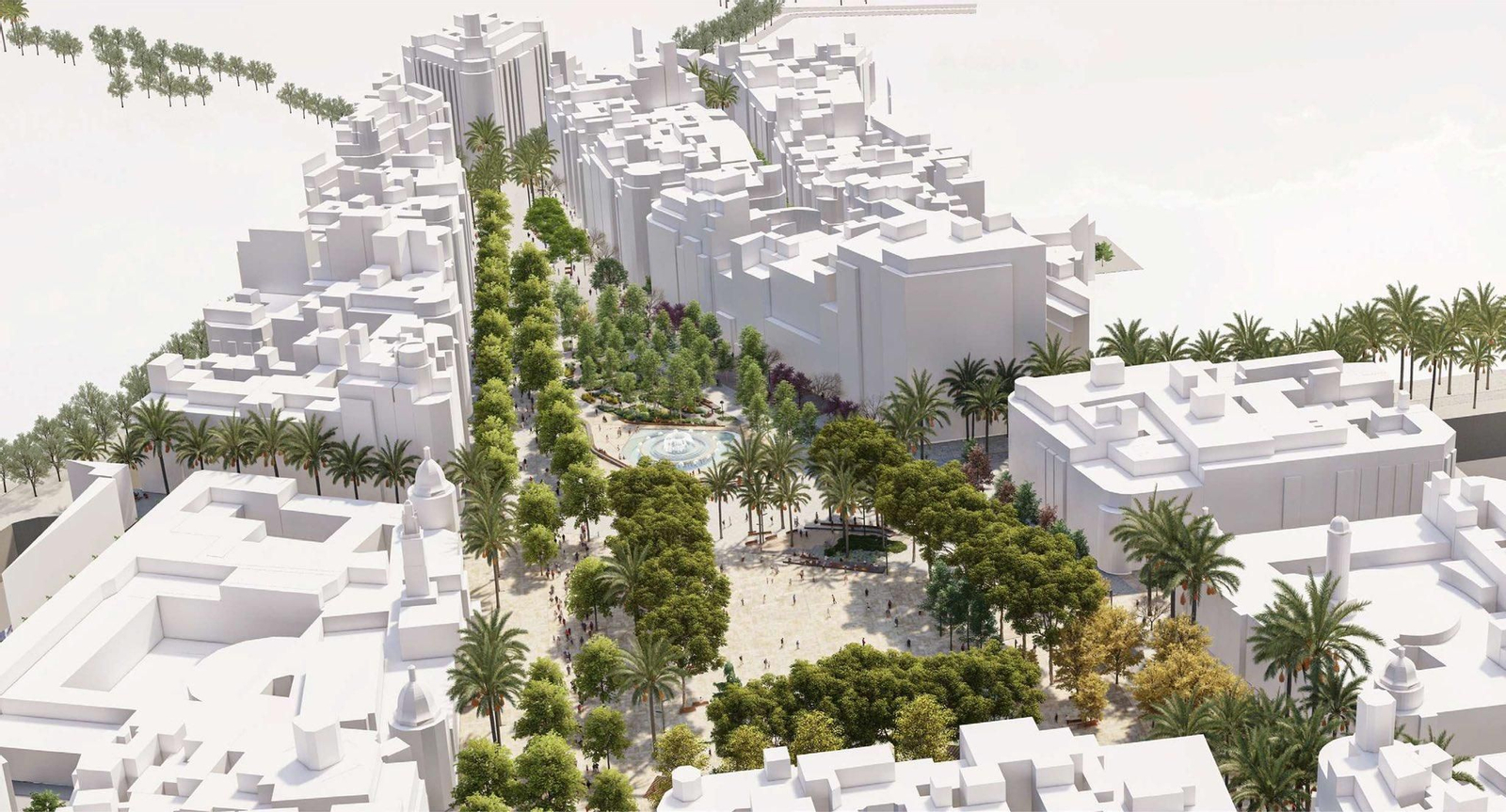 Simulació digital de la nova plaça de l'Ajuntament de València
