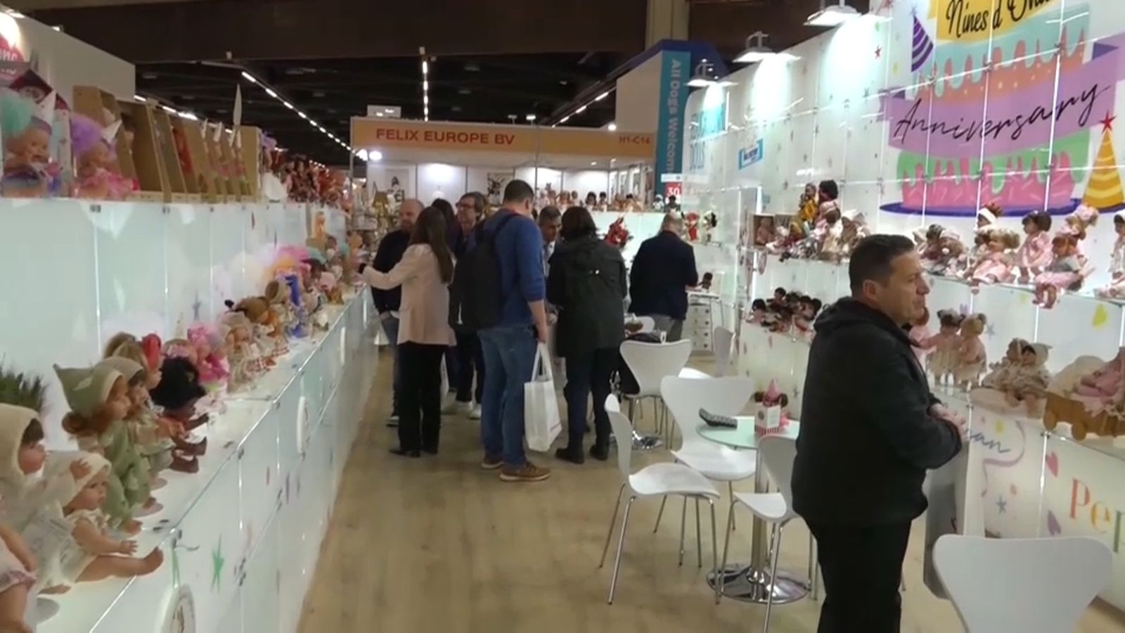 Estand de Nines d'Onil a la fira internacional del joguet de Nuremberg, Alemanya