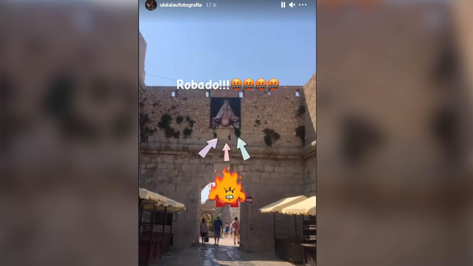 Story d'Instagram en què Laura Avinent denuncia la desaparició de la imatge