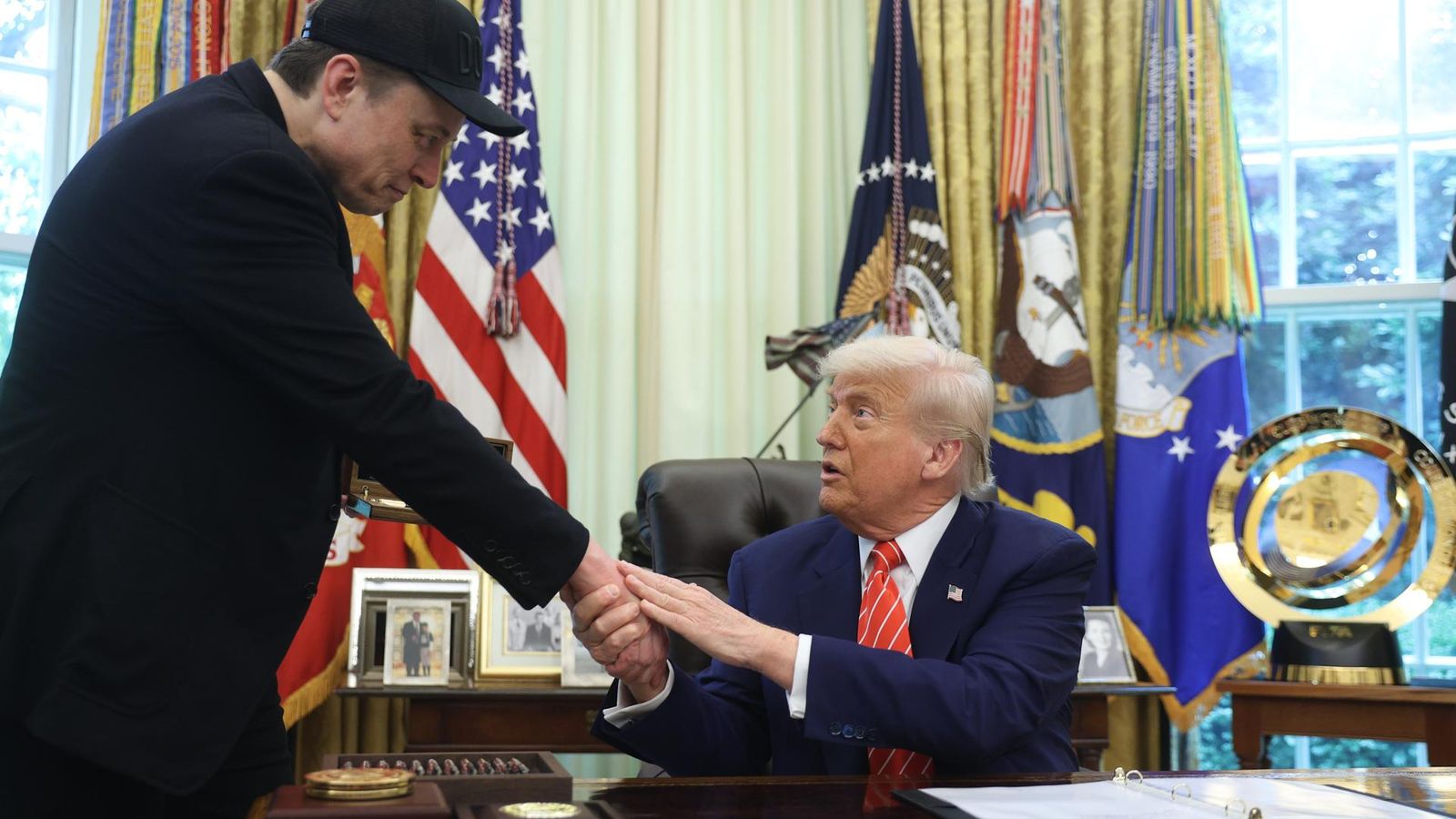 Trump i Musk en una conferència de premsa a la Casa Blanca el 30 de maig