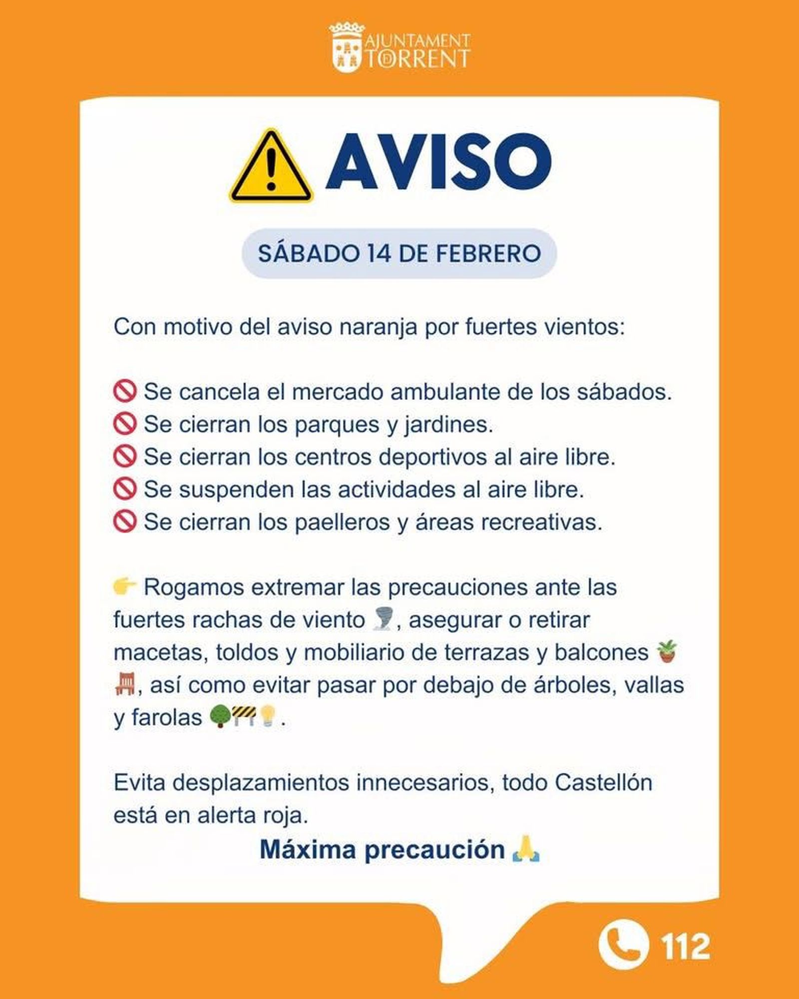 L’Ajuntament ha decretat la cancel·lació del mercat ambulant dels dissabtes.