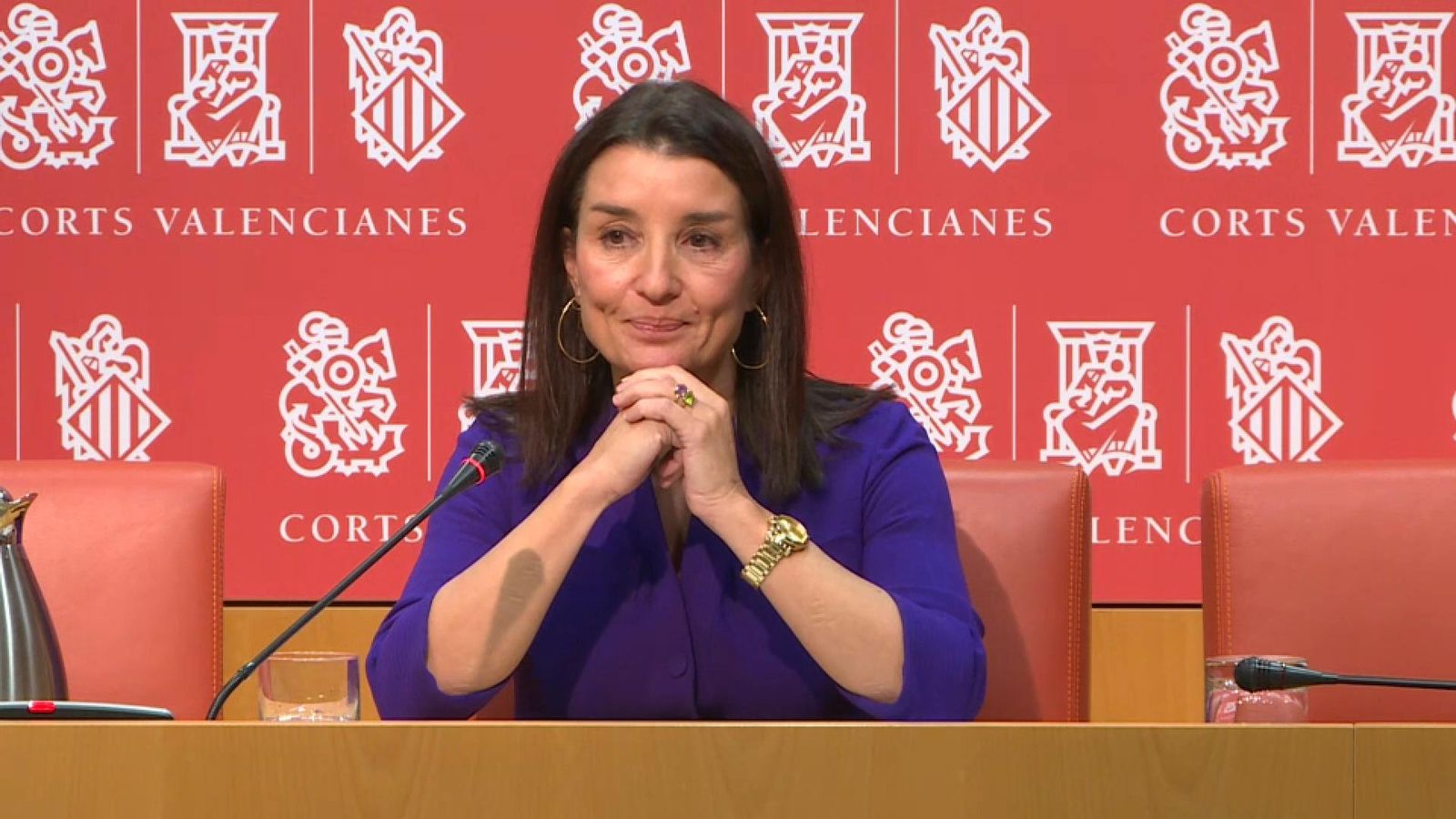 Ruth Merino, aquest dijous a les Corts, molt emocionada