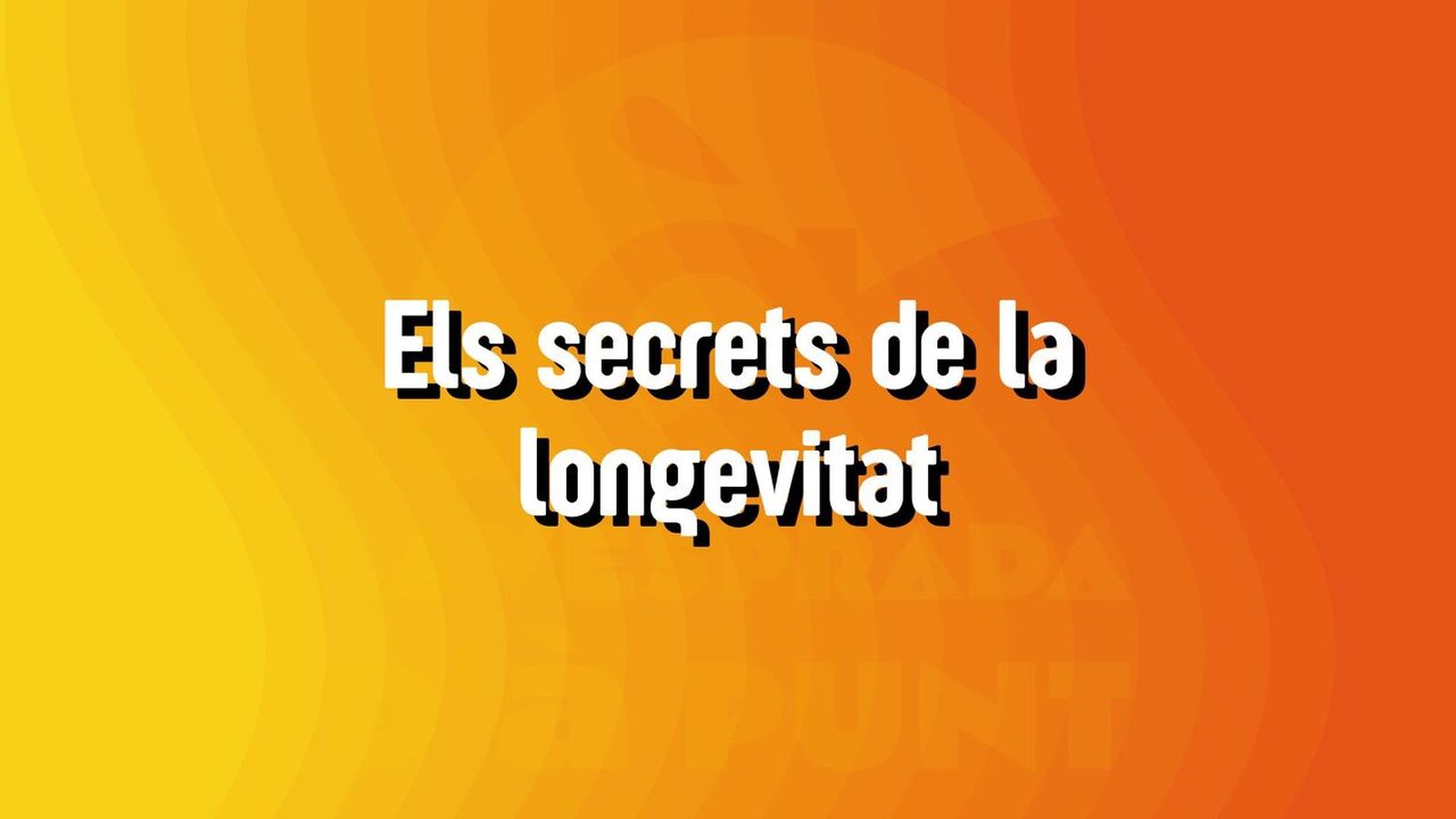 14.10.2025 | "Salut", amb  José Viña | Els secrets de la longevitat