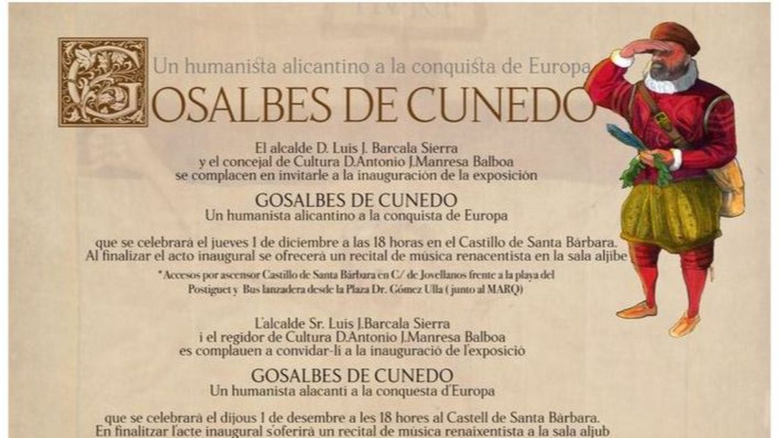 13.12.2022 | Josep Gosalbes de Cunedo, una vida extraordinària que s'exposa al Castell de Santa Bàrbara d'Alacant