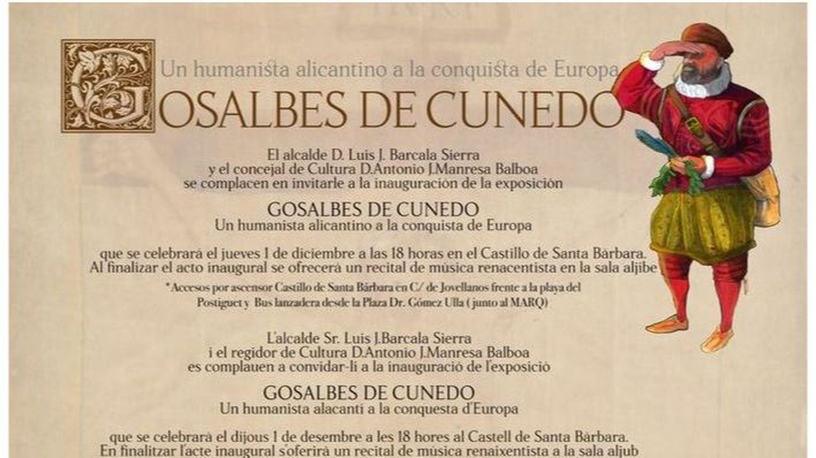 13.12.2022 | Josep Gosalbes de Cunedo, una vida extraordinària que s'exposa al Castell de Santa Bàrbara d'Alacant